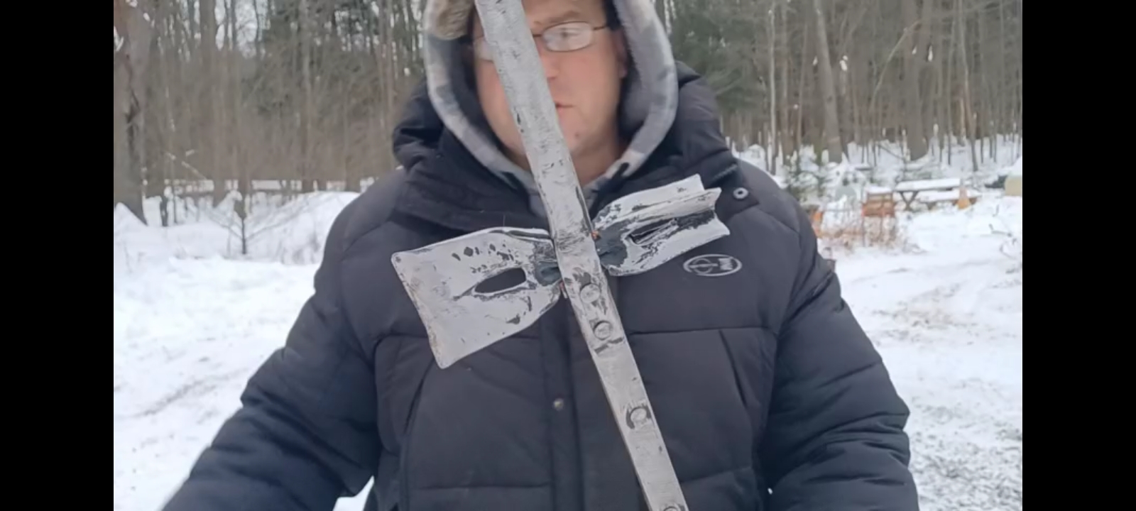 Poleaxe #2 top spike straight short blade