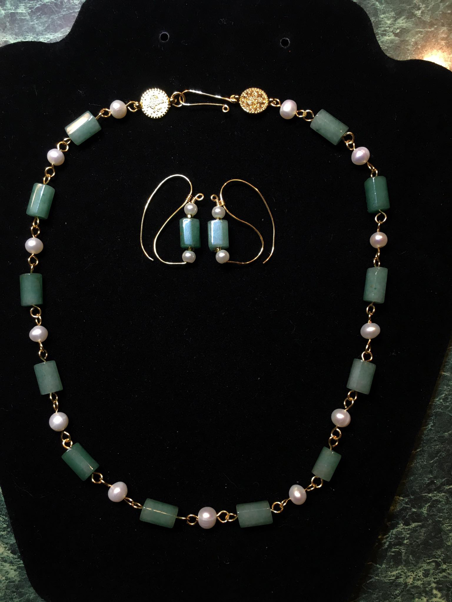 Roman or Byzantine Wire Necklace and Earring Set
